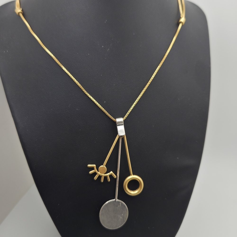Madewell Gold and Silver Artistic Necklace